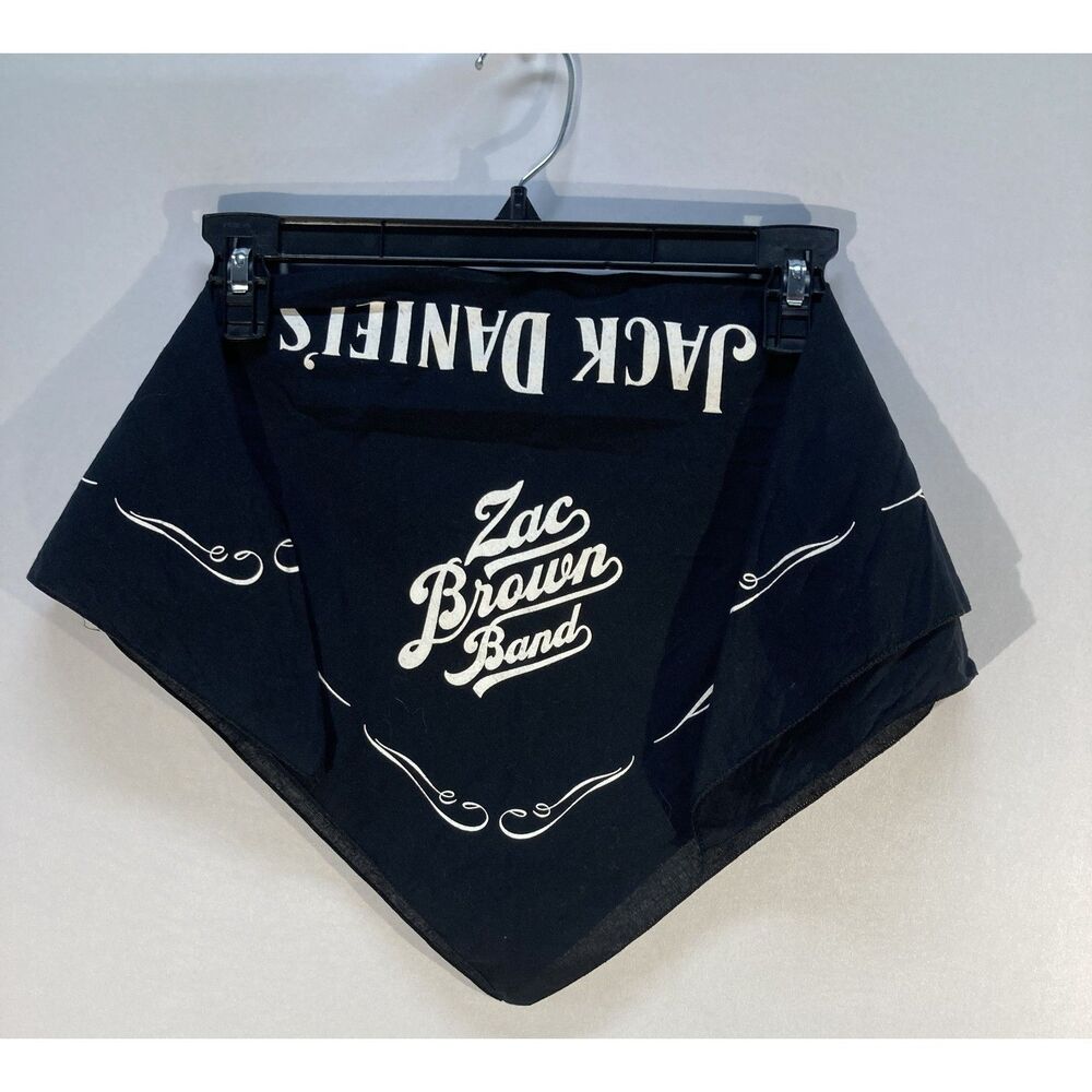 Jack Daniel's x Zac Brown Band Black Concert Tour Promo Bandana Handkerchief